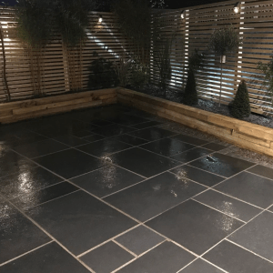 22m Calibrated Tumbled & Brushed Black Limestone