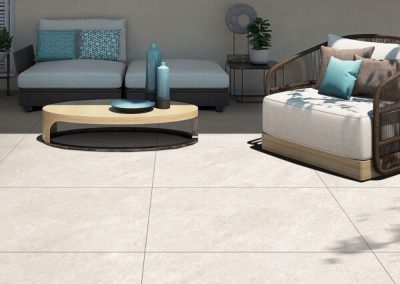 Indian Quartz White Porcelain Paving